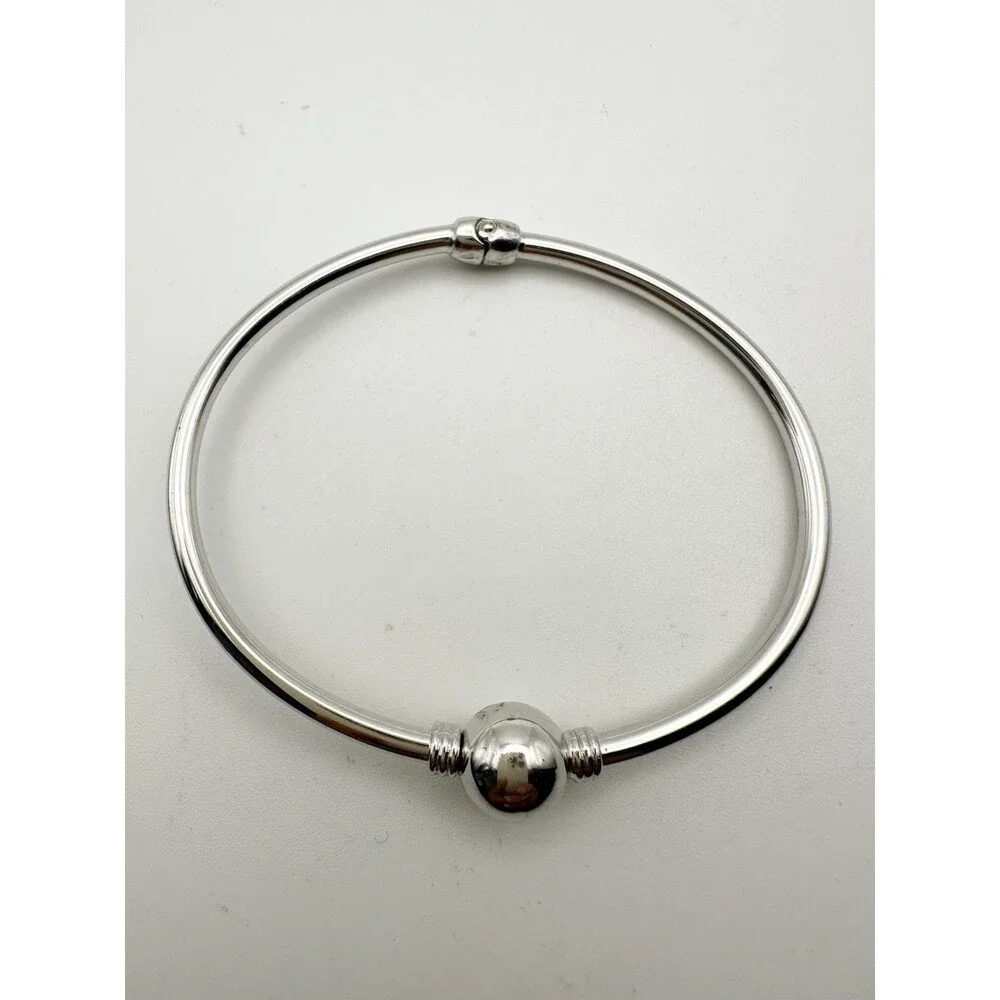 925 Italy Sterling Silver Bangle Bracelet 7.25”
